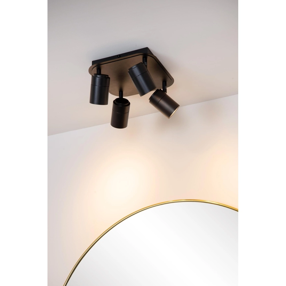 Ceiling spotlight Lennert 4-light black Lucide 5411212262707