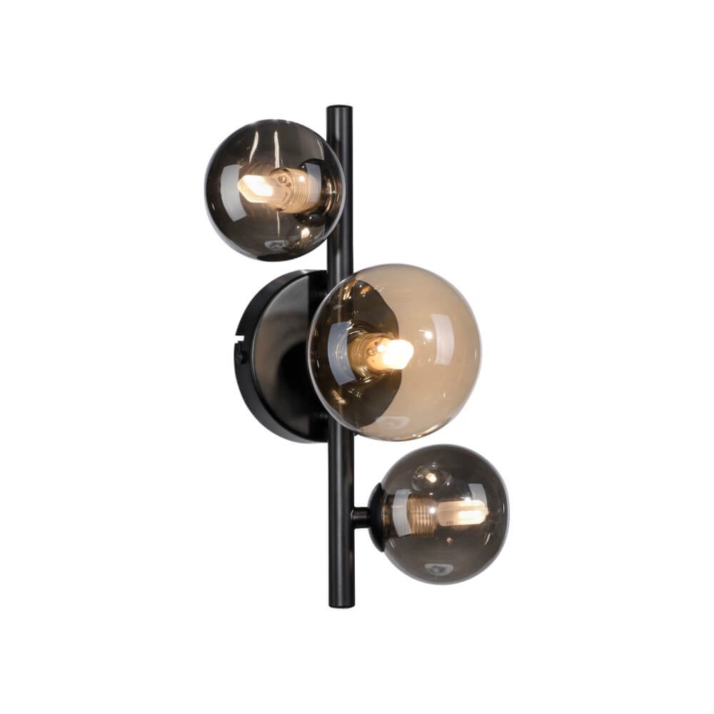 Black wall lamp Popsicle 3-light Paul Neuhaus 4012248375501