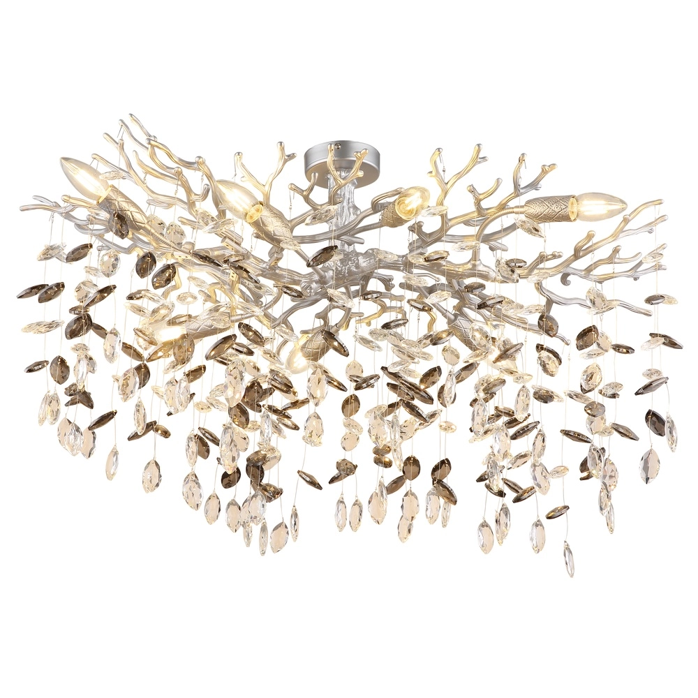 Ceiling lamp Queena silver grey Globo 9007371533657