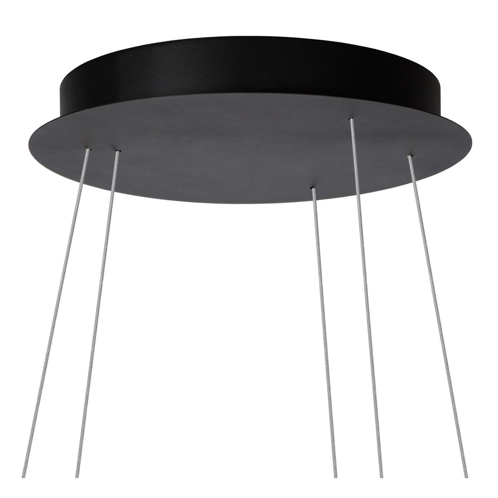Modern pendant lamp Triniti dimmable black Lucide 5411212460714