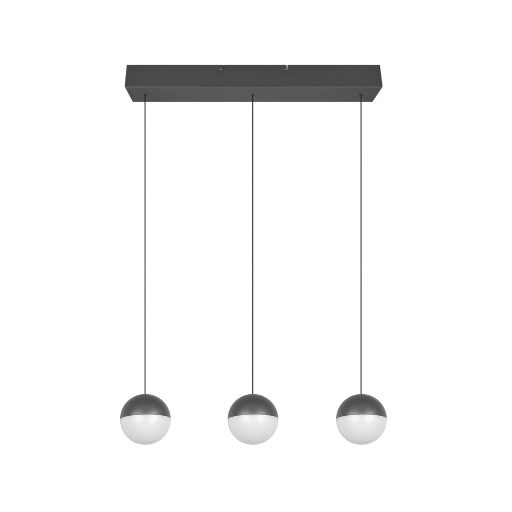 3-light pendant lamp Senta anthracite Trio 4017807697858