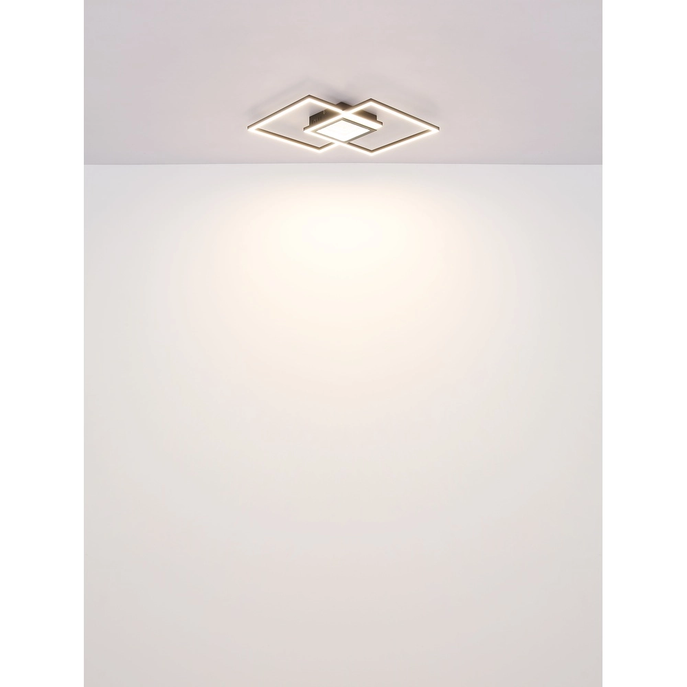 Modern ceiling lamp Saunders black square Globo 9007371475353