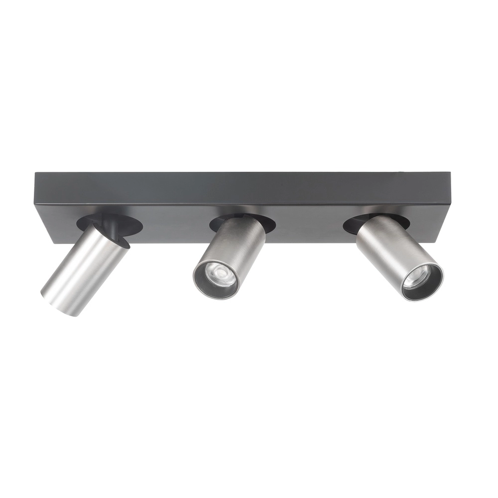 Mockery Eliano 3-light black with nickel matt