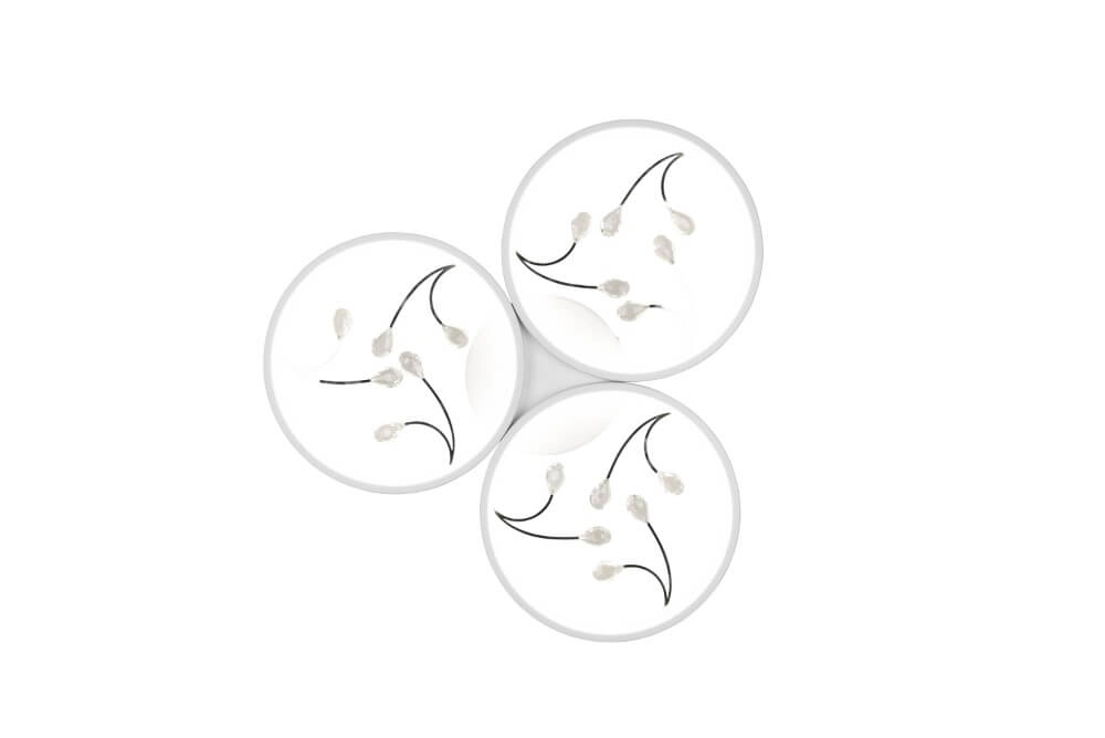 White LED ceiling light Groovy 3-light Trio 4017807541830