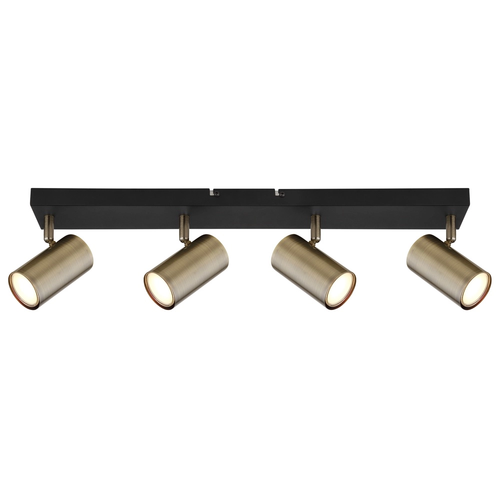 Ceiling lamp 4-lights Robby black with bronze Globo 9007371430994