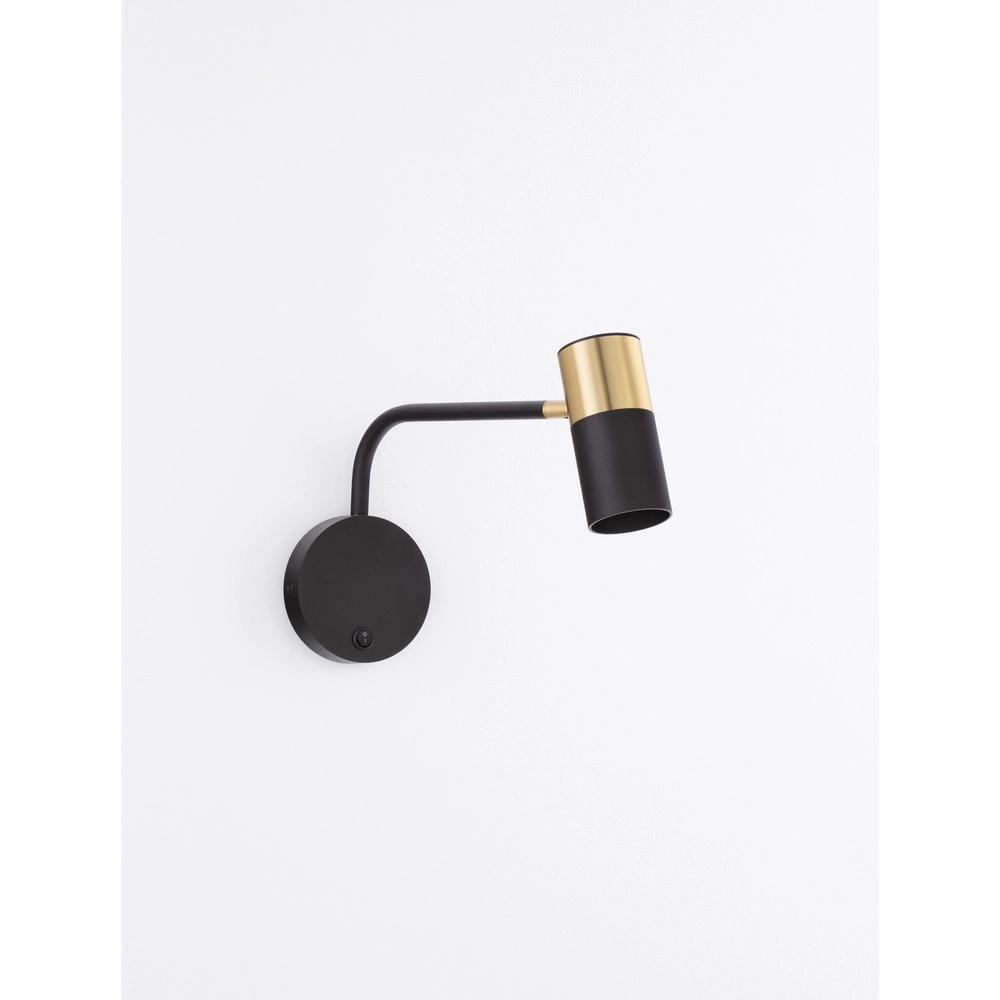 Wall light Pongo black with gold Lyora 5212017441744