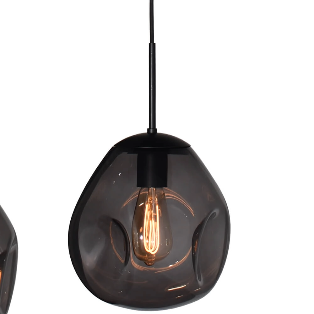 Hanging lamp Lava Oval 6x smoke glass Ø 24cm Masterlight 8718121290171