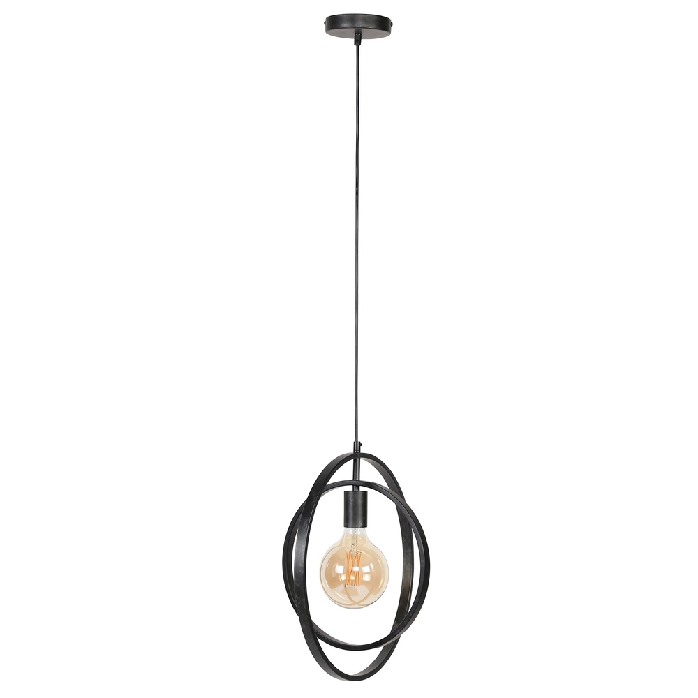 Modern pendant lamp Ø 40cm Turn charcoal Lyora 8716803513129