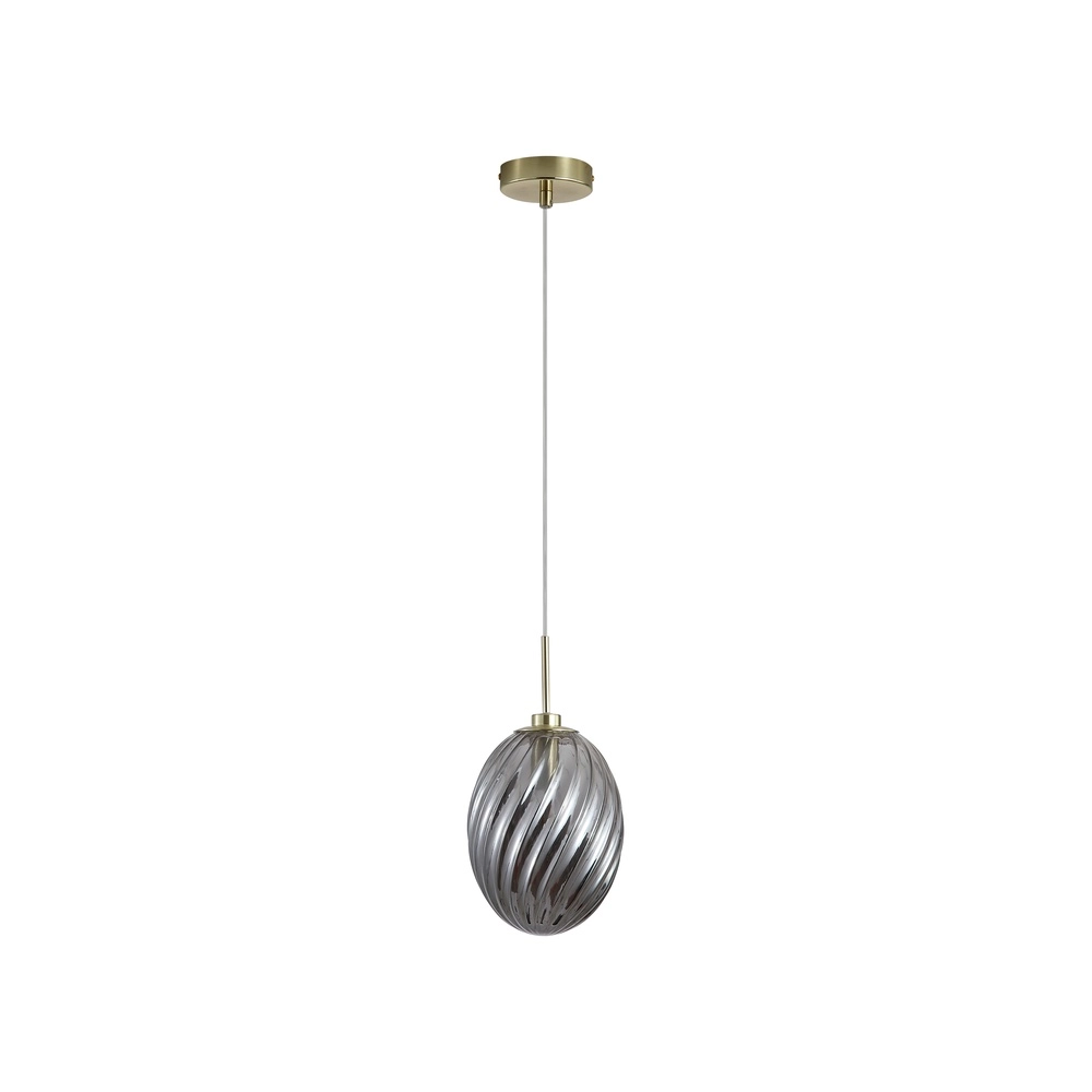 Pendant lamp Whirl smoke glass Searchlight 5053423301853