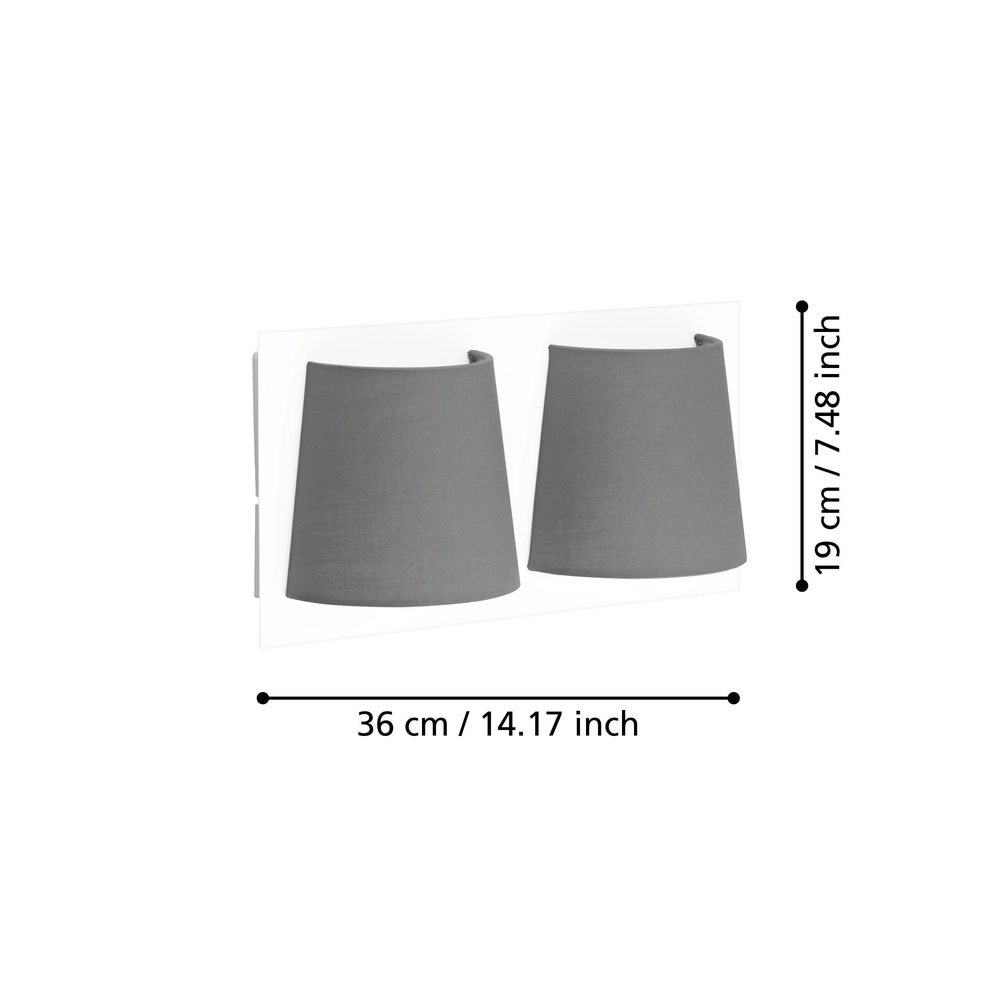 Wall lamp Serravalle white with black Eglo 9002759976255