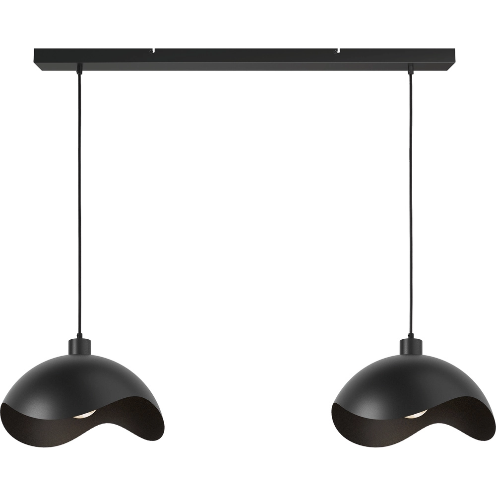 Office pendant lamp Volta 2x Ø40cm - black