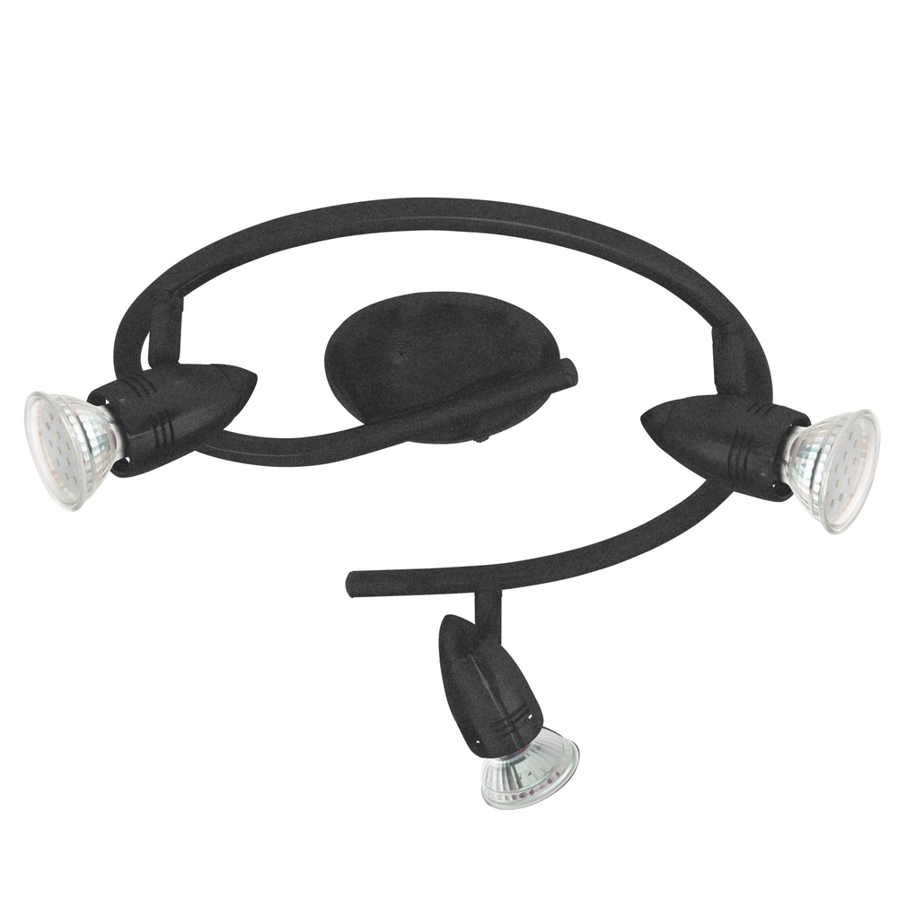 Surface-mounted spot Magnum-Led 3-light black