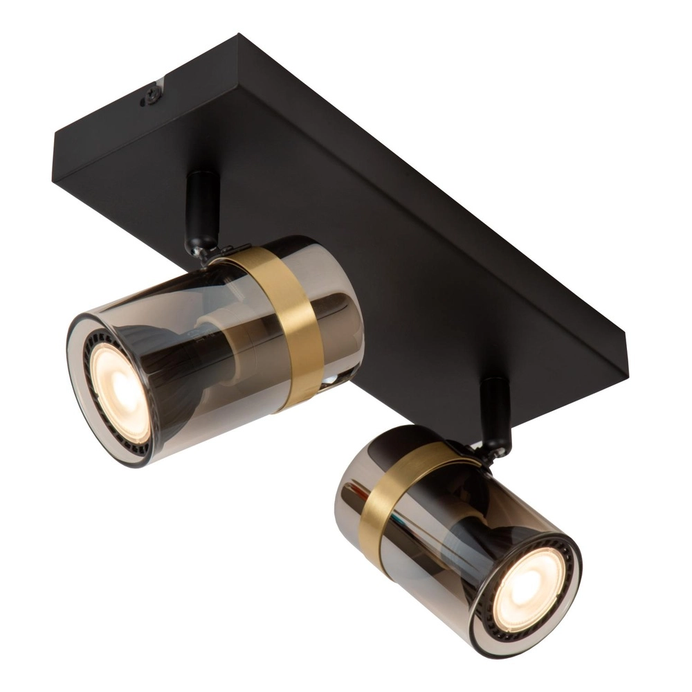 Ceiling spotlight Upton 2-light black Lucide 5411212570024
