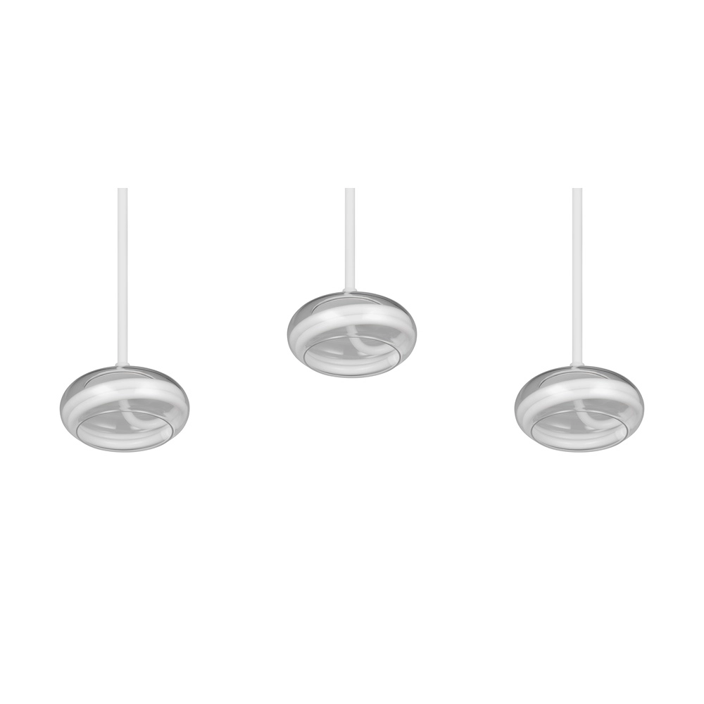 3-light design pendant lamp Tarsia white Trio 4017807683363