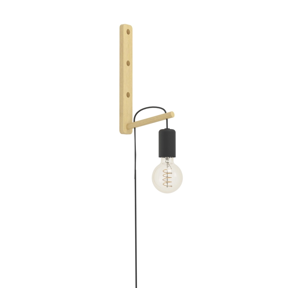 Wooden wall lamp Pockley with switch Eglo 9002759440138
