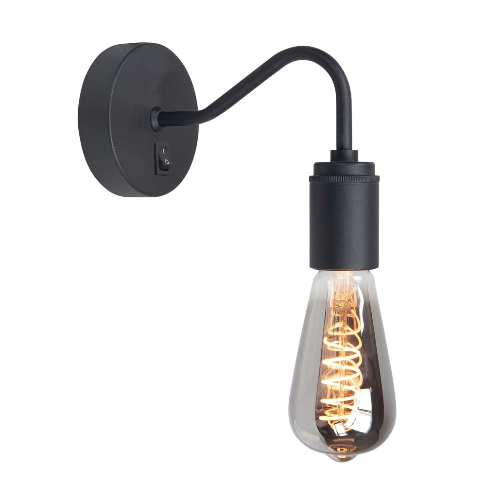 Wall lamp Collo Black with switch