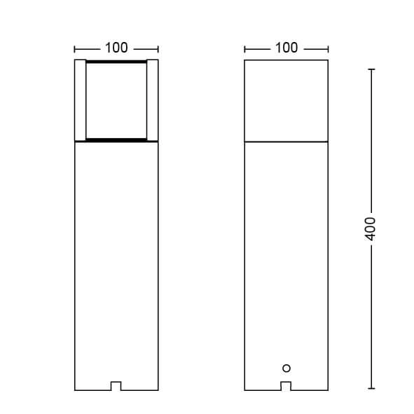 Lantern Arbour anthracite 40cm Philips 8719514477179