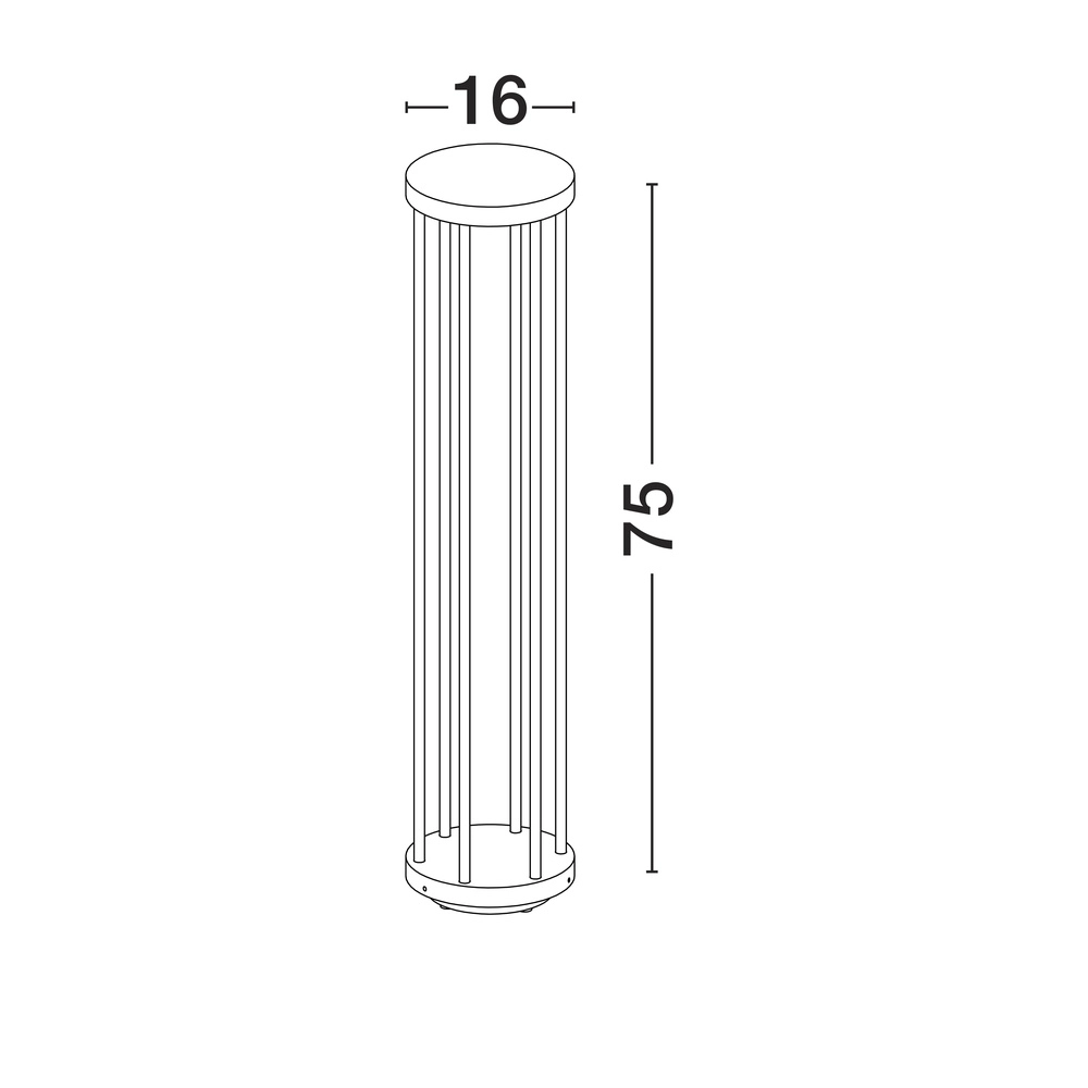 Garden lamp design Nereus L anthracite Lyora 5212017449498