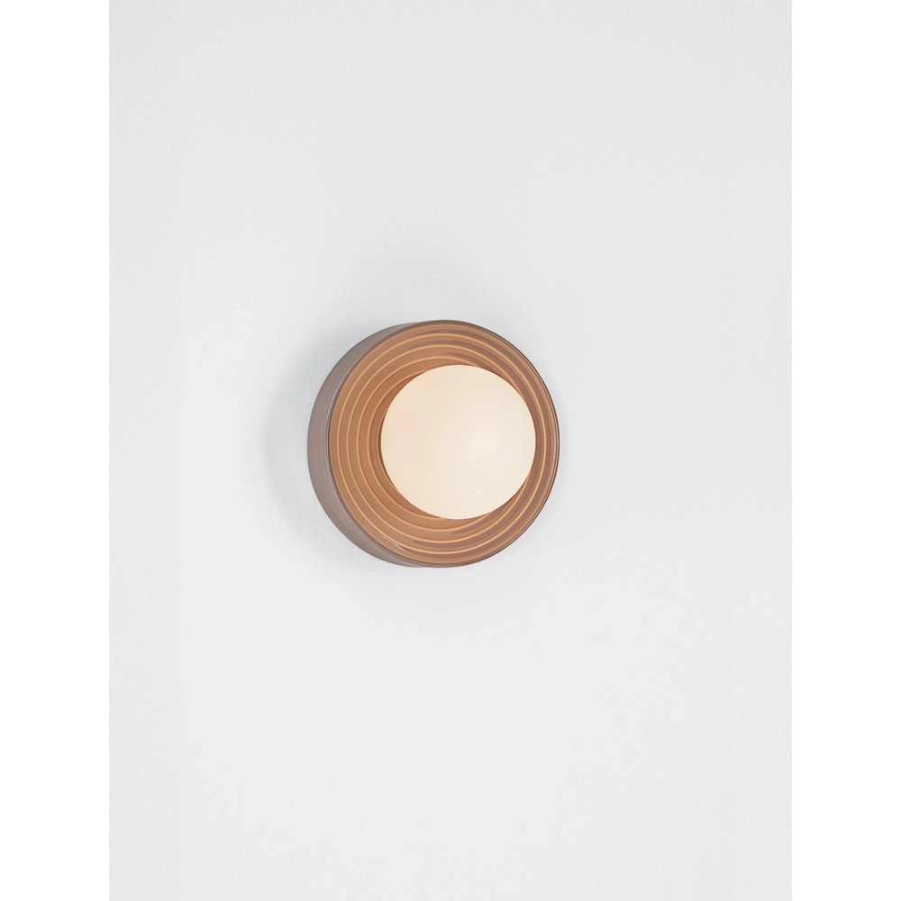 Wall lamp Orbique mocha brown Ø 16cm Lyora 5212017483911