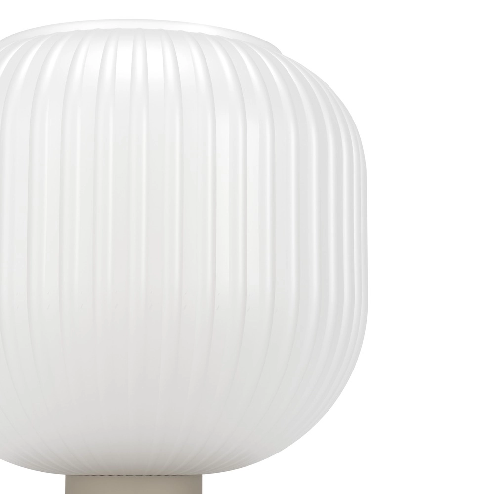 Design table lamp Dasmina sand brown with white Ø 20cm
