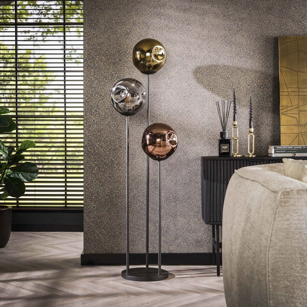 Glass floor lamp Stellar 3-light Lyora 8716803511606