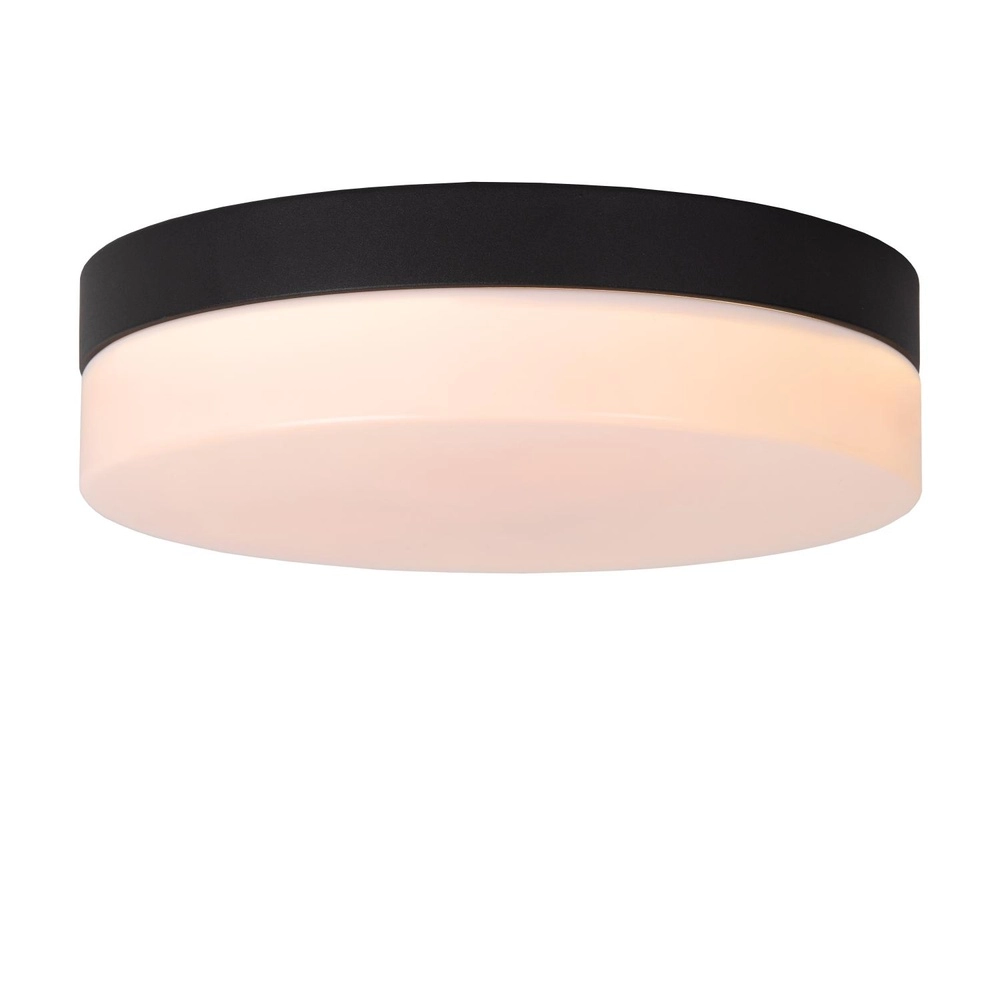 Ceiling light Biskit Ø 23cm - IP44 black Lucide 5411212792136