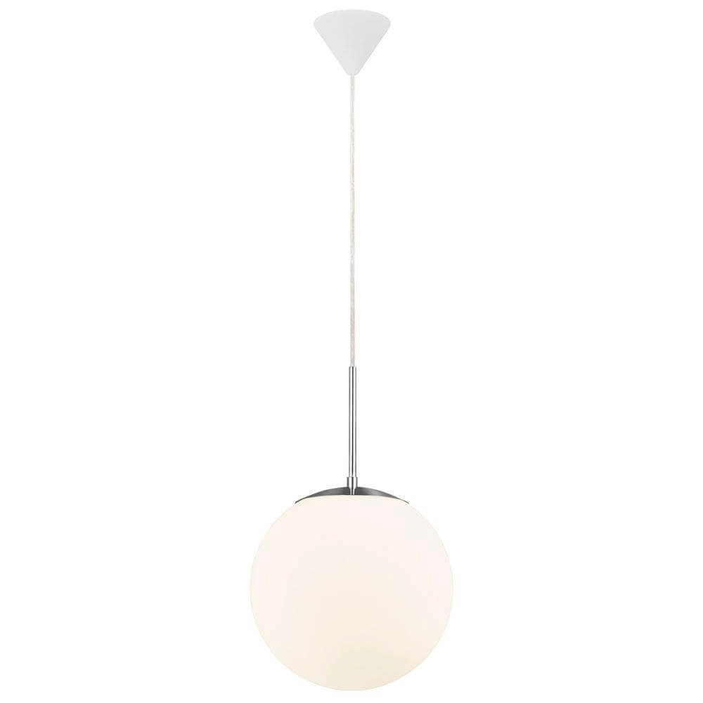 Glass pendant lamp Cafe white Ø 25cm