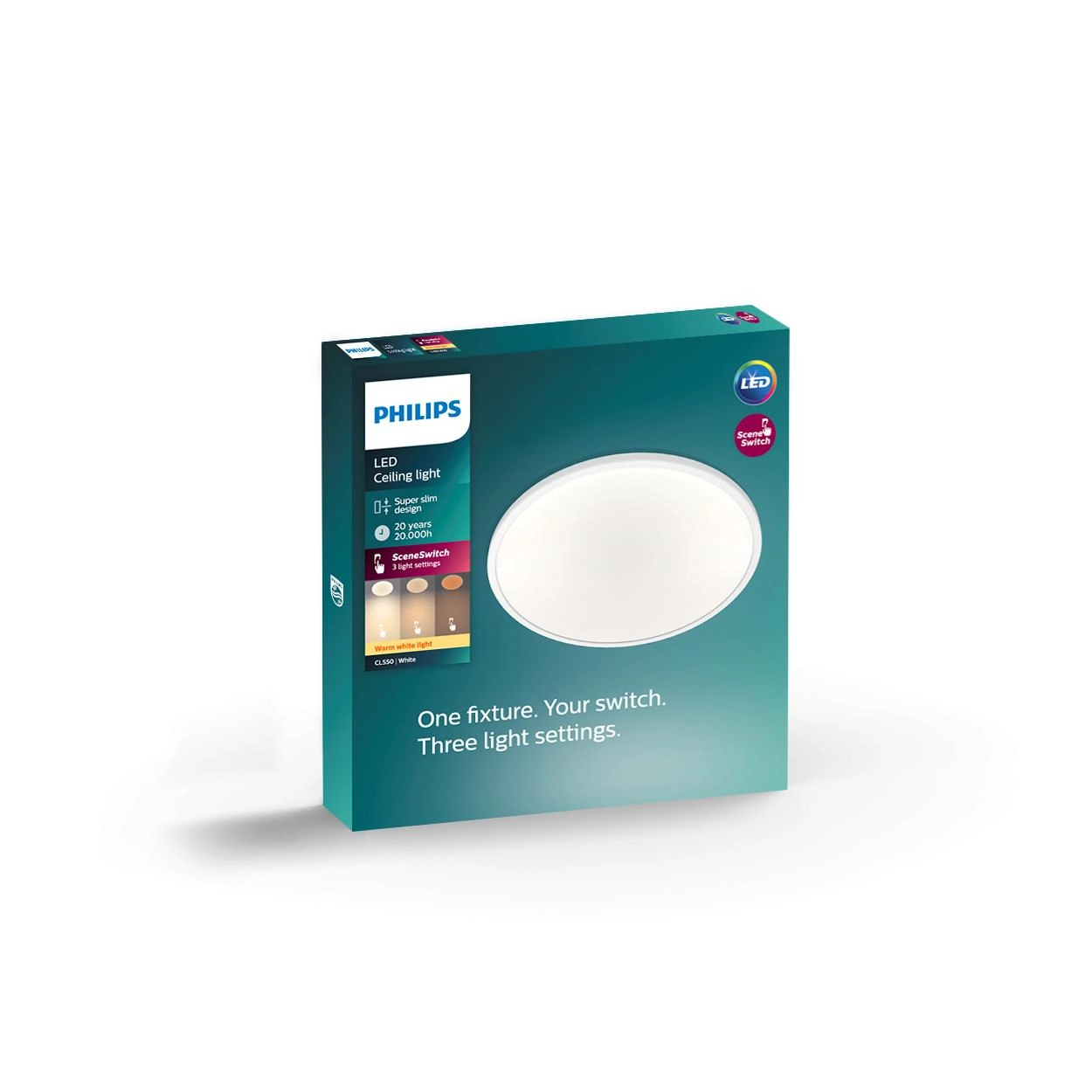 Ceiling light Super Slim 2700K white Philips 8718699680978
