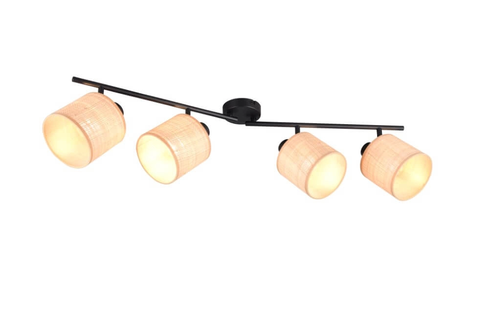 4-light ceiling lamp Aimee with cream caps Trio 4017807637359