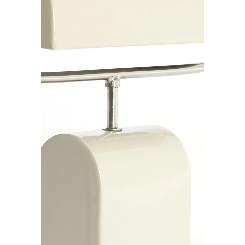 Cream desk lamp Cardona with nickel - 1x E27 Light & Living 8717807816254