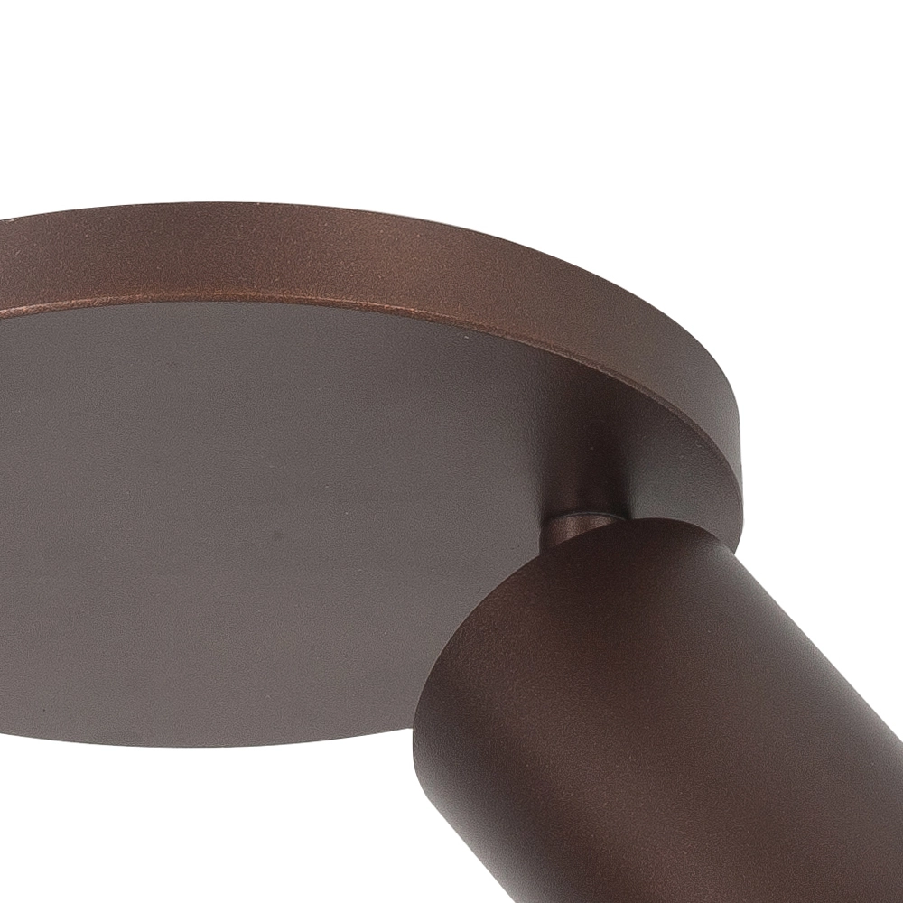 Surface-mounted spot Mila 2-light round chocolate Highlight 8718379050404