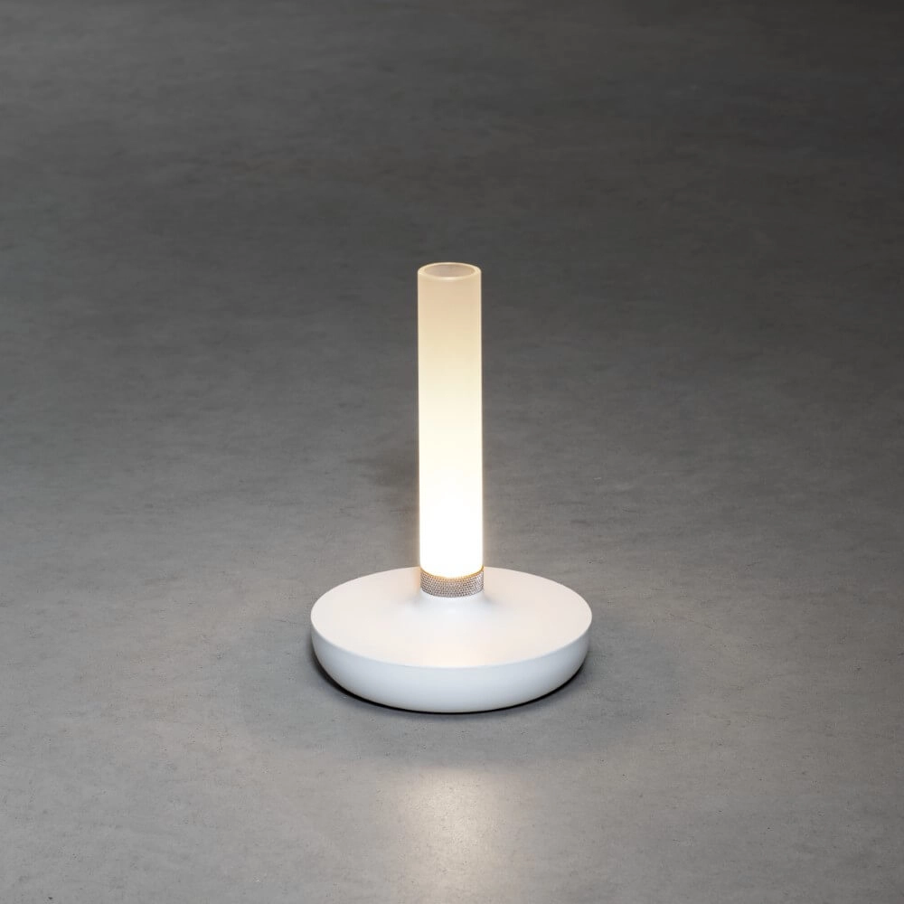 Rechargeable table lamp Biarritz white KonstSmide 7318308272535