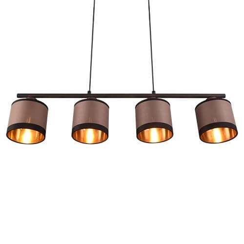 Hanging lamp Davos taupe 4-light Trio 4017807574333