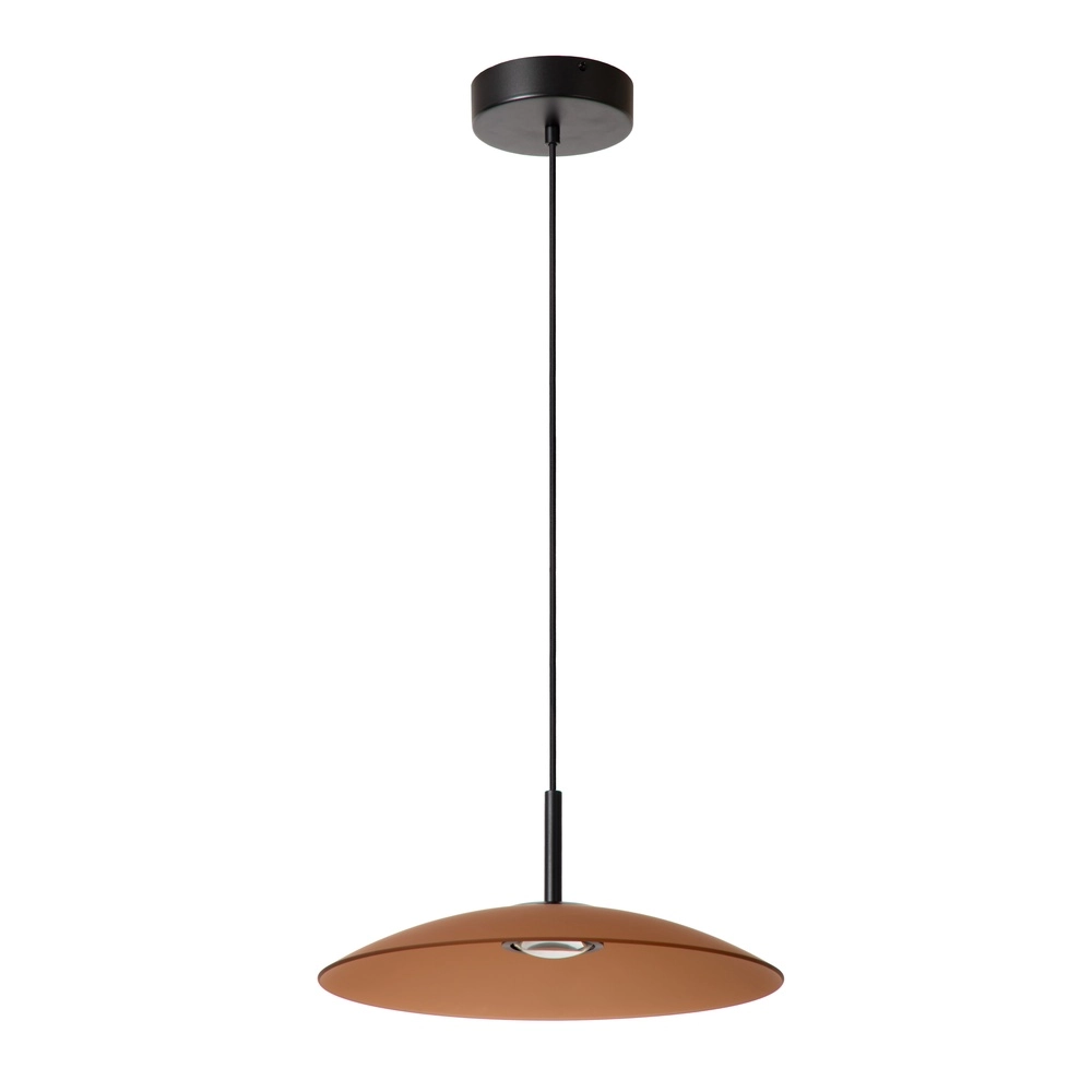 Sleek pendant lamp Menga Ø 40cm amber glass Premium by Lucide 5411212251190