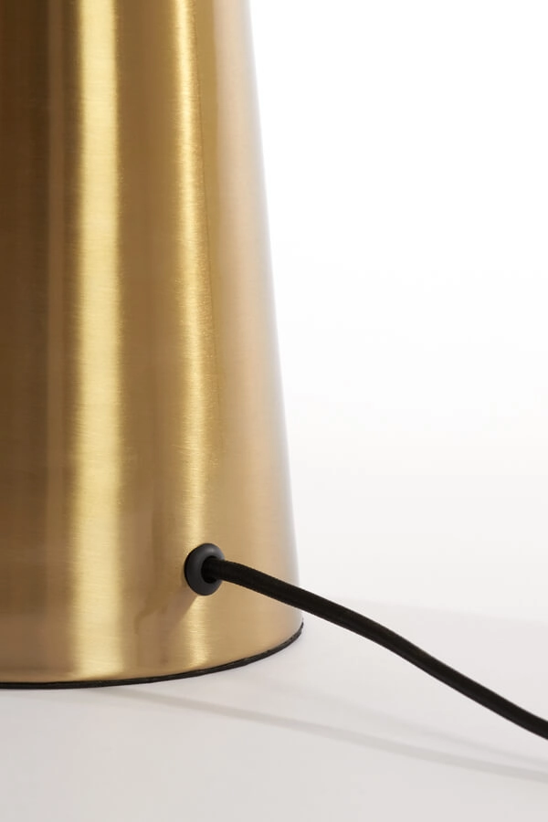 Table lamp Pleat gold with brown Ø 40cm Light & Living 8717807687755