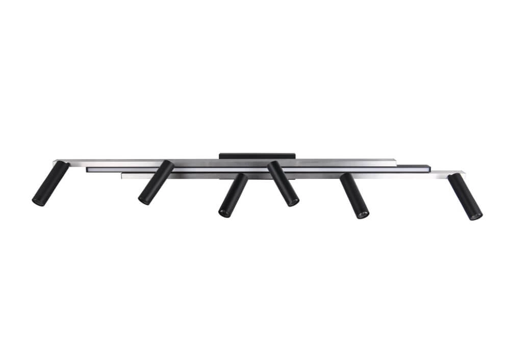 6-light LED spot Zeno metal with black Trio 4017807627305