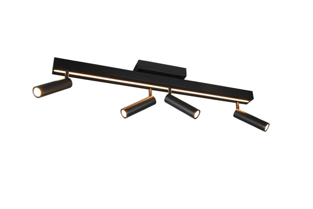 4-light LED spot Zeno black Trio 4017807622904