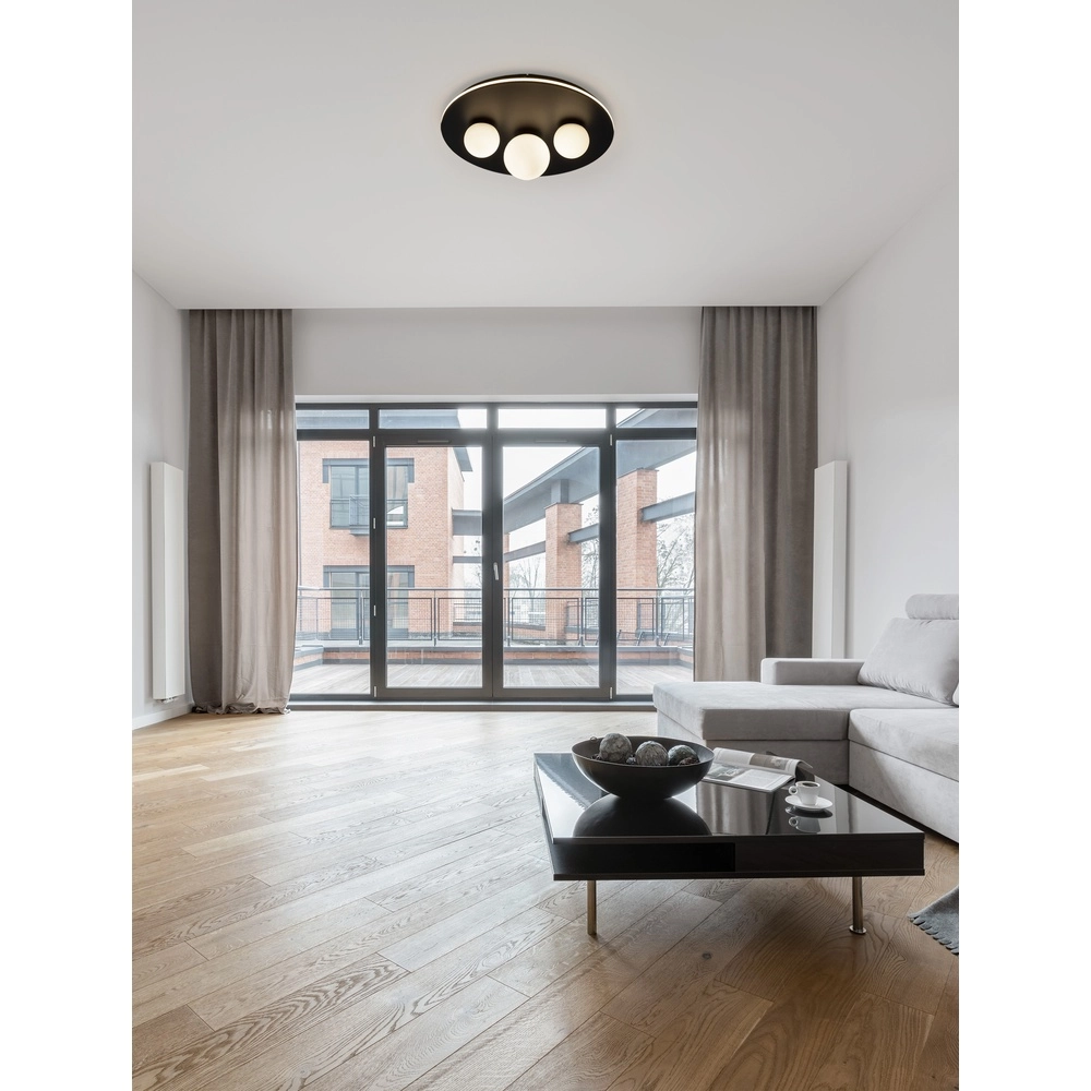 Design ceiling lamp Velna black Ø 49.5cm