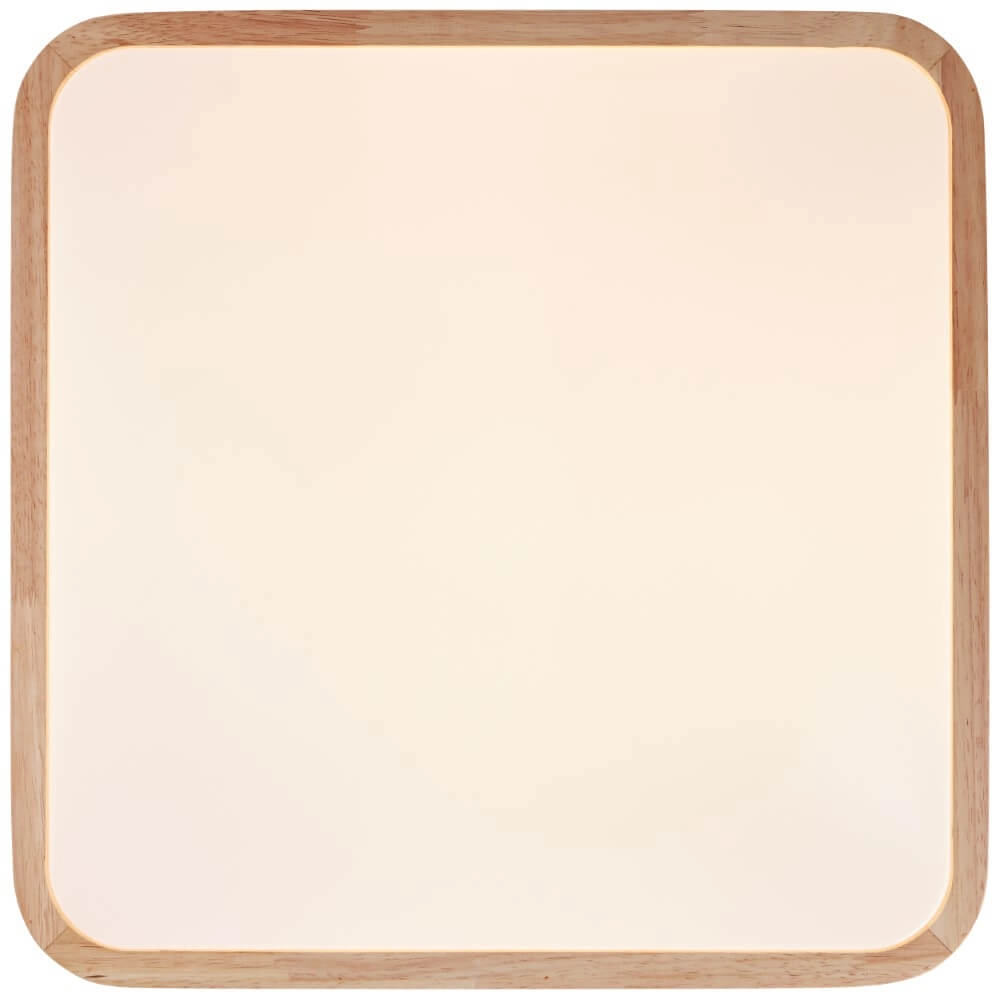 Ceiling light Tumeo 39 x 39cm white with wood Brilliant 4004353411311