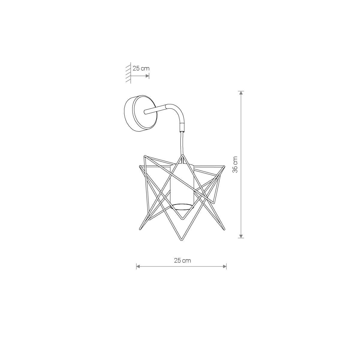 Wire wall lamp Gstar with gold Lyora 5903139828598
