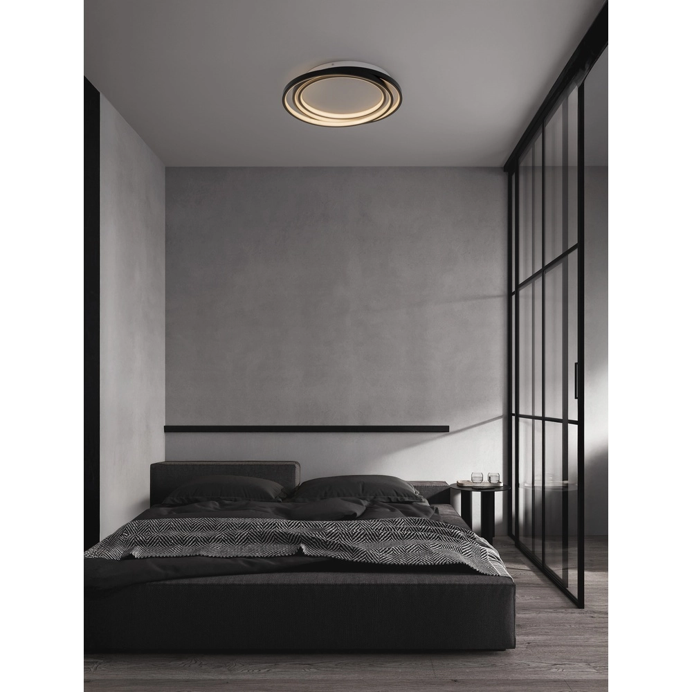 Round ceiling lamp Arbor black Ø 44cm Lyora 5212017454928