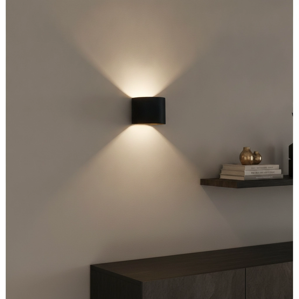 Surface-mounted spot Gyro black with gold