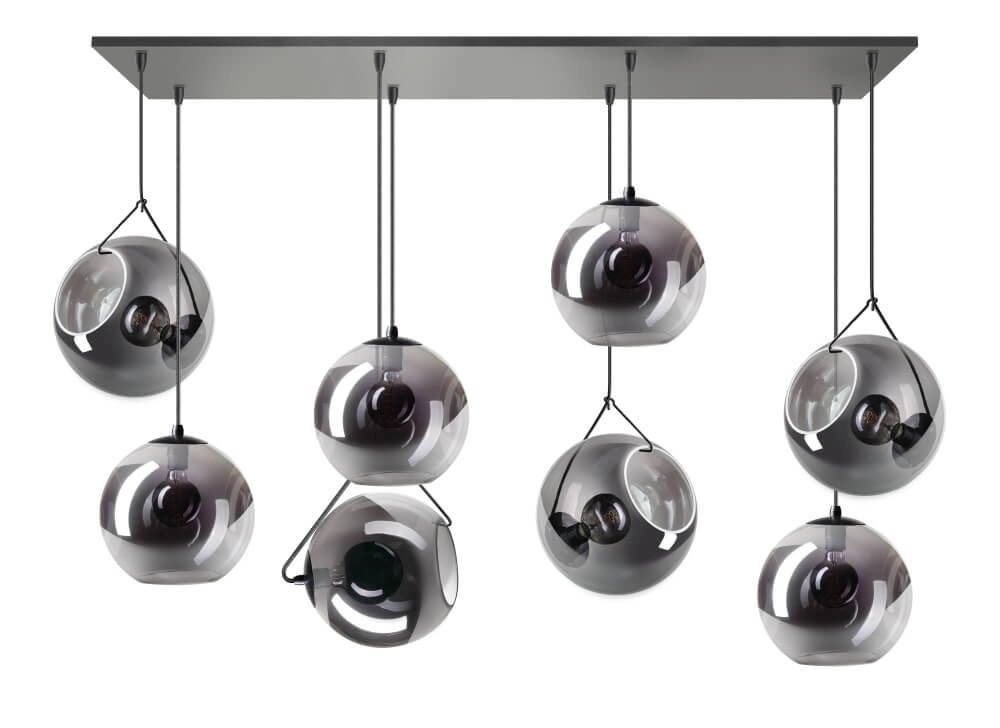 8-light glass pendant lamp Orb