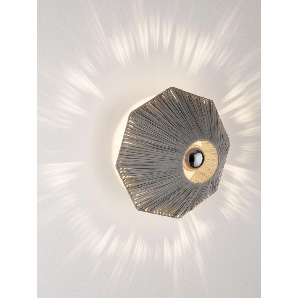 Wall lamp Elvio grey Ø 30cm Lyora 5212017493866