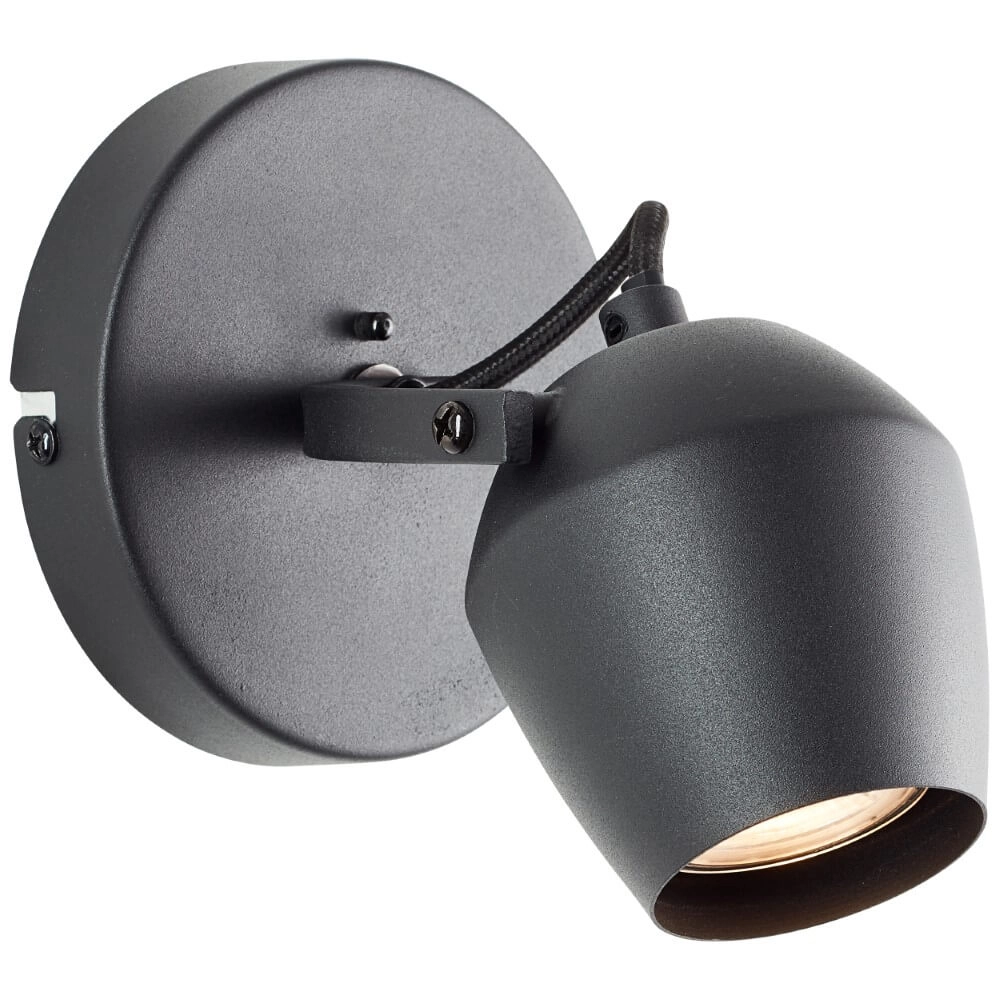 Surface-mounted spot Vertino black