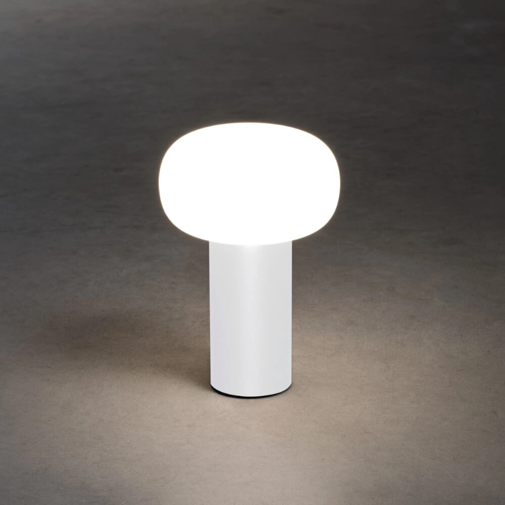Rechargeable table lamp Antibes white KonstSmide 7318308262529