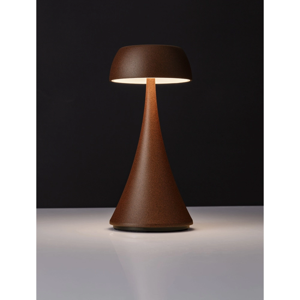Table lamp Ycro rusty brown rechargeable with USB