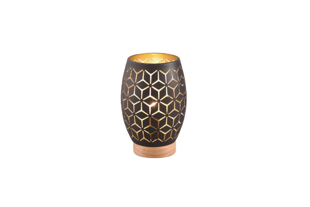 Black gold table lamp Bidar Trio 4017807574876