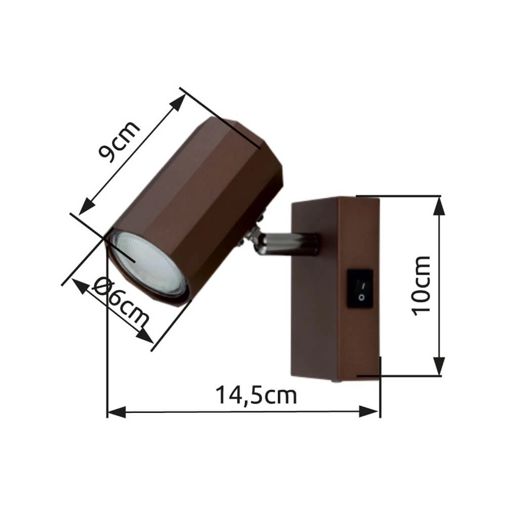 Bronze wall lamp James ankle Globo 9007371459872