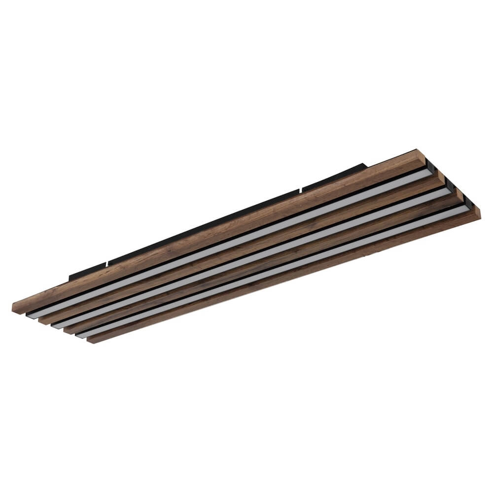Ceiling lamp Hayden black with wood 80cm Globo 9007371519644